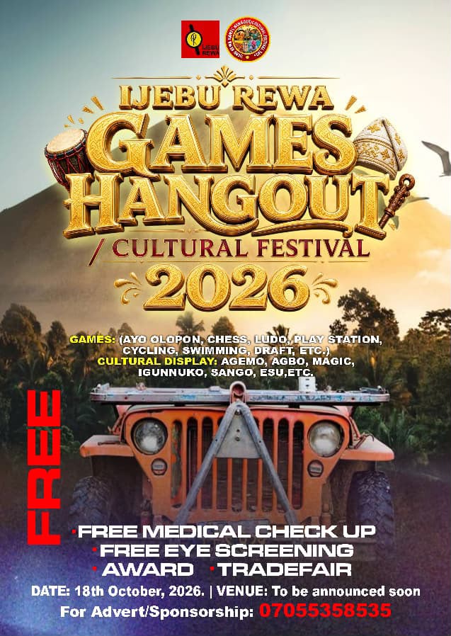 Ijebu Rewa Announces Date for 2026 Annual Games and Cultural Festival