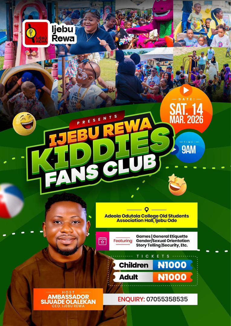 IJEBU REWA ANNOUNCES MARCH 14 AS KIDDIES FAN CLUB DAY